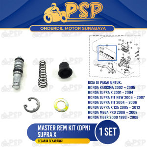 Master Rem Kit Depan Supra X - Repairkit Seal Sil Cakram Depan Honda CB 150 CS 1 Karisma Supra X 125
