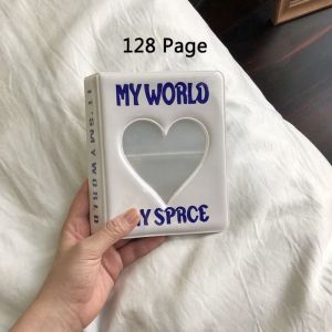 UUMIR 64 Pockets Photo Album PVC Love Heart Photocard Holder  Hollow Name Card Book Women