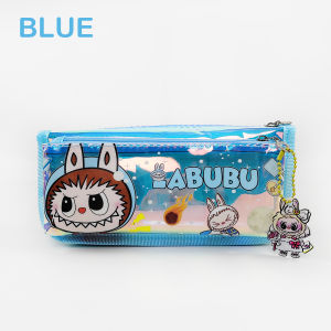 labubu large capacity pencil bag stationery box for elementary school girls cute double layer pencil case