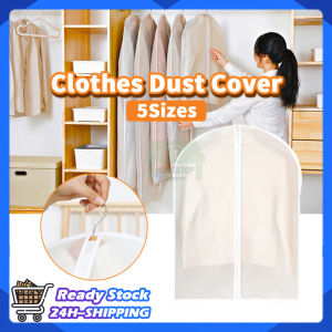 Clothes Dust Cover 5PCS BUNDLE Suit Wardrobe Hanging Organisers Dustproof Coat Jacket Trouser Pants EVA Transparent Zip Waterproof Dust Protection Garment Bags