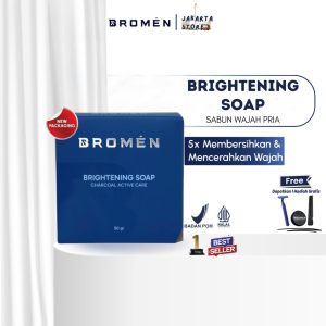 FREE GIFT !! BROMEN Sabun Brightening Untuk Wajah Kusam Cowok - EXTRA MENCERAHKAN KULIT PRIA