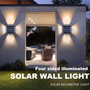 JY Outdoor Solar Garden Light Waterproof Decorative Wall Light for Porch Garden Street Lighting