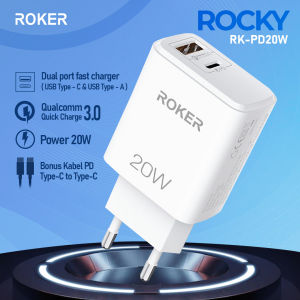 ROKER CHARGER ROCKY POWER DELIVERY 20W FAST CHARGING BONUS KABEL C TO C