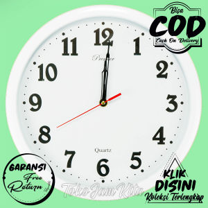 JAM DINDING CUSTOM MURAH MINIMALIS WARNA BIRU HITAM KUNING INCLUDE PACKING KOMPLIT & GARANSI FREE RETURN 038