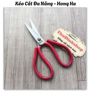 Kéo Hồng Hà Đỏ siêu sắc bén _ Kéo cắt gà _ Kéo Lưỡi thép bọc nhựa