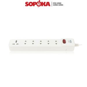 Ổ Cắm Điện Chịu Tải SOPOKA 2200W - Model 3M2-6M2 - Ổ Điện Lõi Sứ An Toàn Công Tắc Có Đèn Báo - Bảo Hành 2 Năm 1 Đổi 1