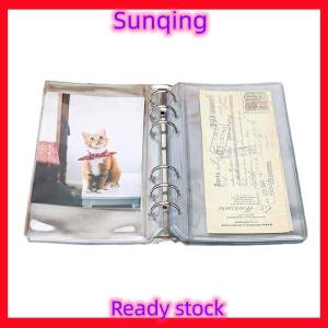 SQ Stationery [Flash Sale] New 6PCS A5 A6 A7 6 Holes 3-layer Double-sided Binder Pockets Transparent Zipper Folders And Side Open Folders Waterproof PVC