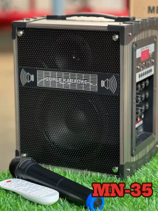 ลำโพงตู้ไม้ ไหม่!!! MN35 (speaker) แถมไมค์ลอย ลำโพงบลูทูธรุ่นไหม่ล่าสุด ดอกลำโพง6.5นิ้ว เสียงดีมาก มีปุ่มปรับครบ เสียบกีต้าร์ได้แถมฟรีไมค์ลอย
