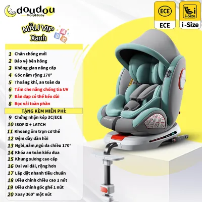 Ghế An Toàn Ô Tô Cho Bé Ghế An Toàn Ô Tô Có Gác Chân ISOFIX LATCH Đạt Chuẩn i-Size(ECE R129)&ADAC
