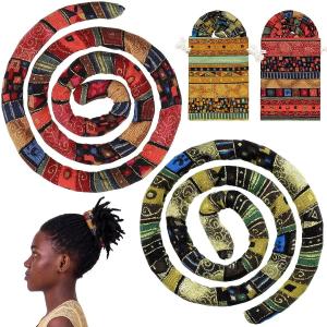 Colorful Bendable Hair Bands Ethnic Style Hair Ropes Ties Horsetail Headband Dreadlocks Long Ponytail Hairpin Hair Accessories H260729