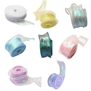 Sheer Ruy Băng Organza 40Mm X 9 Mét Đầy Màu Sắc Ruy Băng Organza S Sheer Voan Ruy Băng ruy băng giáng sinh Cho Bó Hoa Đám Cưới