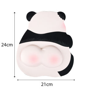 แผ่นรองเมาส์ซิลิโคนรัดข้อมือสำหรับเด็กผู้หญิงที่แผ่นรองเมาส์รูปแพนด้าน่ารักที่พักมือไม่ลื่นใช้ในสำนักงานคอมพิวเตอร์