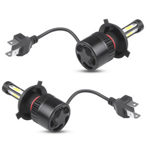 H4 LED Car Headlight Bulbs 72W 8000LM 6500K White Light for Cars Trucks and Motorcycles