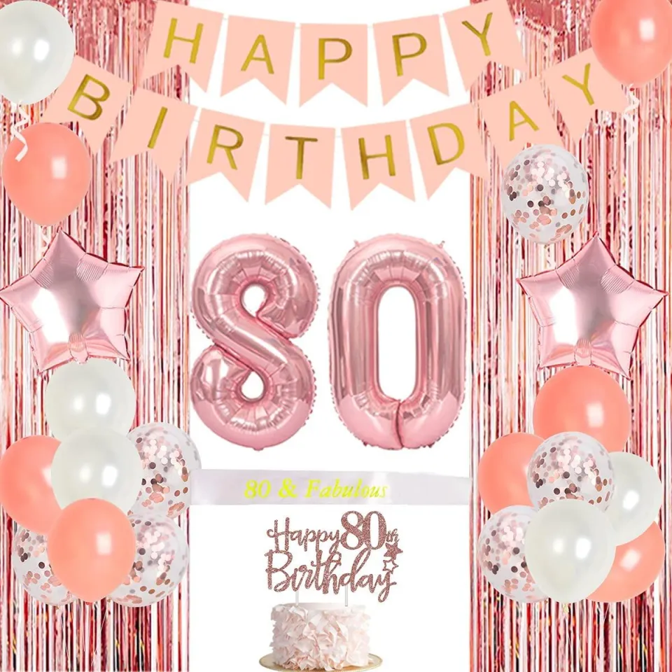 Joymemo 80th Birthday Party Decorations