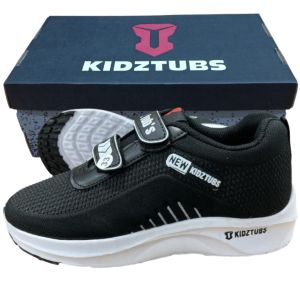 Sepatu Sekolah Anak Laki Laki Perempuan Tali Perekat Warna Hitam Merah Biru Ping Gratis Kaos Kaki Usia PAUD TK SD SMP-KIDZTUBS192972623