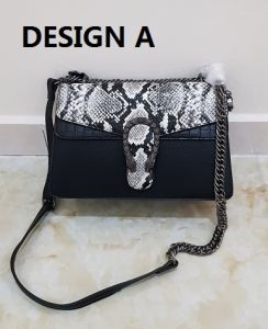 Hong Kong Stock SnakeSkin Printed 2 Way Chain Shoulder Bag