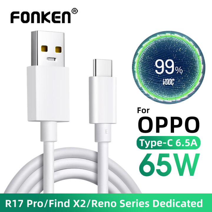FONKEN Oppo Super VOOC Flash Fast Charge Type C Cable