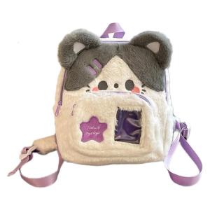Cute Dog Shaped Backpacks With Adjustable Strap Practical Easy to Clean Wear Resistant Childrens Bag