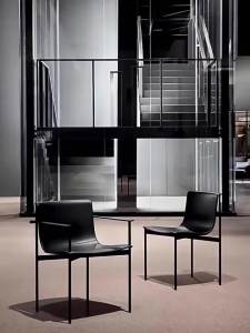 Chair Simple Industrial Style Home Saddle Leather Dining Chair Designer High-end Meeting Desk Chair