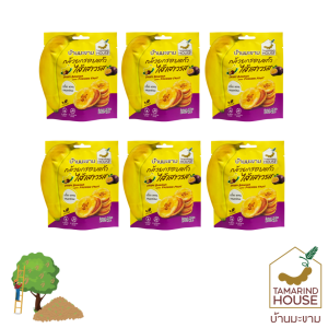บ้านมะขาม - (แพ็ค 6 ซอง) กล้วยกรอบแก้วไส้เสาวรส 45 กรัม กล้วยเบรคแตก