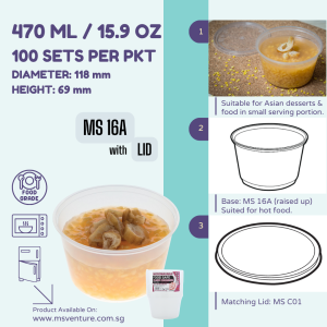 {MSV-WS} Round Microwavable Plastic Takeaway Containers (260ml-745ml) Anti Leak Durable MS 225 250 11B 12B 16 20 25 30