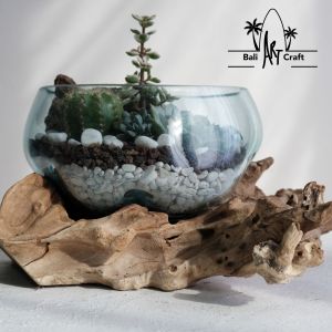 Vas Kaca Mangkuk Unik Ukuran 10cm l Pot Kaca Unik l Kaca Tiup l Hiasan Rumah l Aquarium Hias l Ikan Hias l Promo l Murah l Diskon