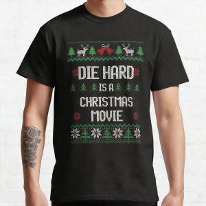 Die Hard Is A Christmas Movie T-shirt Funny Christmas Theme Shirt Men Daily Life Casual Cotton Tee O-neck Hot Sale Xmas Tops