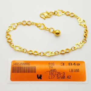 Yon Hing Rantai Kaki Fashion Budak 3.84g Emas 916