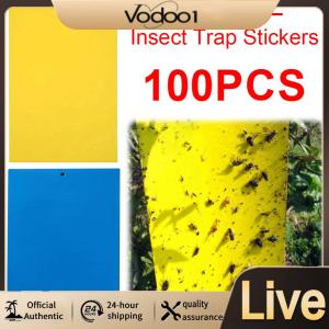 【Free Shipping】 High-Efficiency Dual-Sided Sticky Traps for Garden Insects 100 Pack Pest Catchers for Aphids and Bugs
