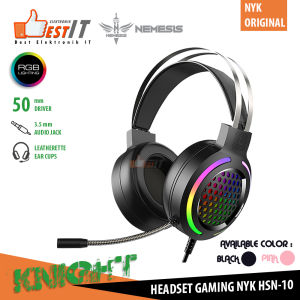 Headset Gaming NYK HSN-10 KNIGHT Gratis Audio Spliter Headphone Gaming
