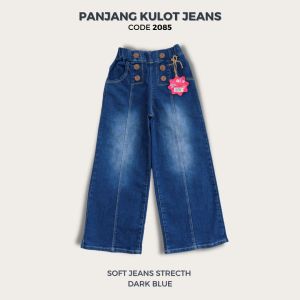 Celana Kulot Anak Perempuan Jeans Panjang Tanggung Pinggang Karet NomenaKids 2084 2085 2086 2087