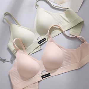 No Running Cup Markless Underwear Comfortable Machine Washable Fixed Cup Sports Soft Support Jelly Strip Bra For Women