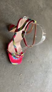 [Free Shipping] Fashionable Wedge Heel Peep-Toe Sandals With Ankle Strap And Bowknot WomenS Large Size Suede Sandals