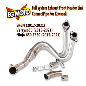 Motorcycle Full Exhaust System Middle Pipe Front Middle pipe Elbow For Kawasaki Ninja 650 ER6N