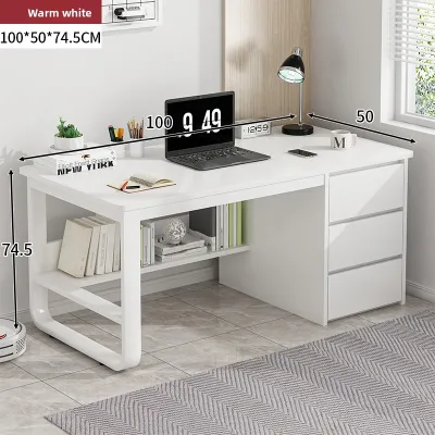 Computer desk desktop home desk modern simple with drawer desk bedroom student study desk meja komputer meja pejabat meja belajar