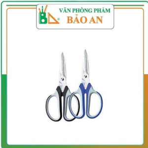 Kéo văn phòng 190mm Deli - Kéo đa năng sử dụng phòng bếp - Đen/Xanh - E6001