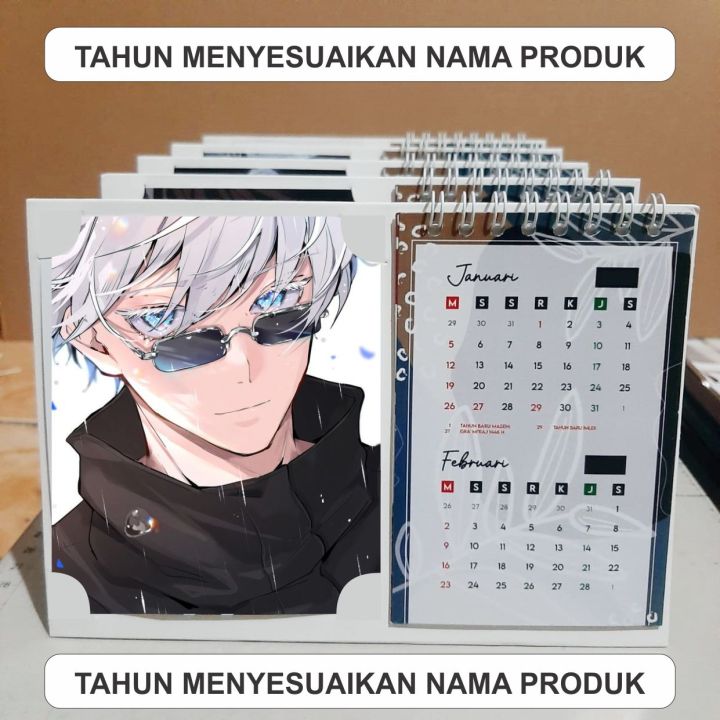 Kalender Duduk Jujutsu Kaisen Gojo Megumu Yuji Sukuna Inumaki