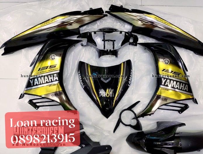 Dàn áo exciter 135 màu đen bóng full 10 món chưa tem Zin mới chính hãng Yamaha _ loan racing shop