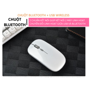 Chuột Bluetooth 5.0 2 IN 1  wireless + bluetooth Không Dây Cho iphone Ipad Mac Ios Android Laptop Tablet Pc Smart Phones
