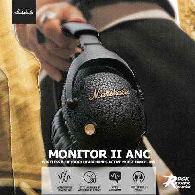 Marshala Monitor II A.N.C Noise Canceling Headphones Wireless Bluetooth Headset 
