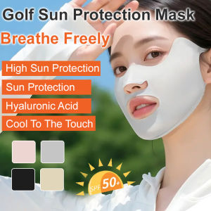 💕Hyaluronic Acid Ice Silk Golf Sunscreen Mask Sunscreen Mask Female UPF500+ Anti-UV Breathable Ice Silk Mask