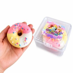 INTOONE Chocolate Wax Cracking Squeeze Toy Cat Paw Donut Crunchy Sound Ball Handmade Craft Sensory Squeeze Toy For Stress Anxiety Relief