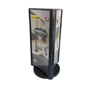 Acrylic Desktop Menu Holder 360 Degree Rotating Menu Display Stand Price List Ad Holder