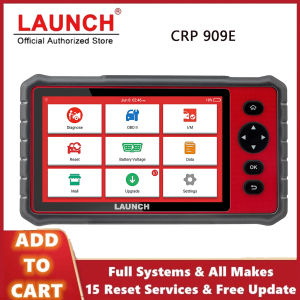 Pelancaran X431 CRP909E OBD2 Pengimbas Sistem Penuh dengan 26 Fungsi Semula Profesional Kod Pembaca Semak Enjin Sas Tpms Immo Set Semula alat Auto Diagnostik Keret