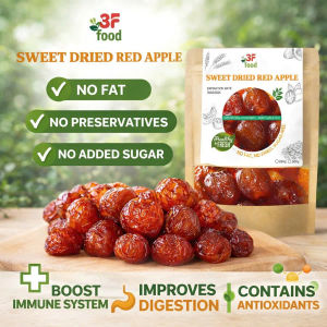 READY STOCK | Halal 1KG Organic Sweet Dried Red Apple | Healthy & Fresh | No Fat No Preservatives