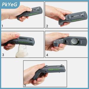 PkYeG Súng cầm tay hình dễ dàng mở sáng tạo bay Launcher nắp chai có thể Jar bia