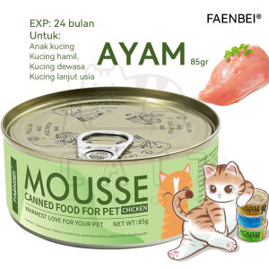 MOUSSE Kaleng Kucing 85gr Makanan Basah Kucing Cat Wet Food Tuna Ayam Daging sapi