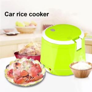 1.6L Car Rice Cooker 12V/24V Electric Lunch Portable Food Warmer Multi-function Electric Cooking Pot Automatic Keep Warm