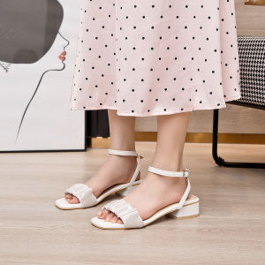 Elegant 1 1/2 inch hot new korean fashion platform heels ankle sandals