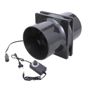 12cm 12V Extractor Fan Low Noise Inline Duct Hydroponic Air Blower Exhaust Fan for Home Bathroom Grow Room Ventilation